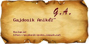 Gajdosik Anikó névjegykártya